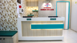 Dhiren Eye Care Clinic - Reception Desk and Internal Signage