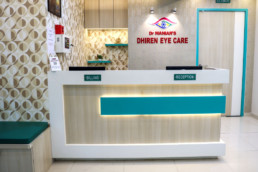 Dhiren Eye Care Clinic - Reception Desk and Internal Signage